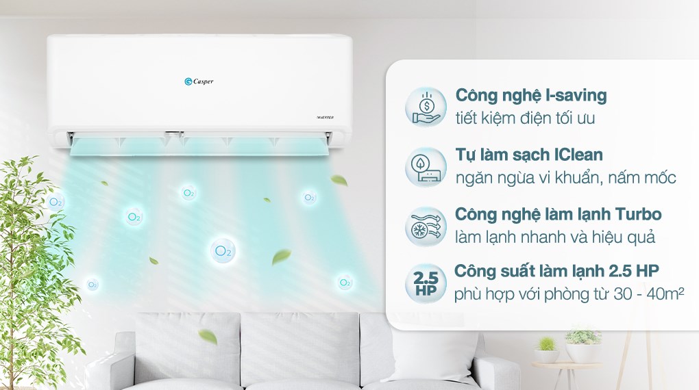 Máy lạnh Casper Inverter 2.5 HP GC-24IS35