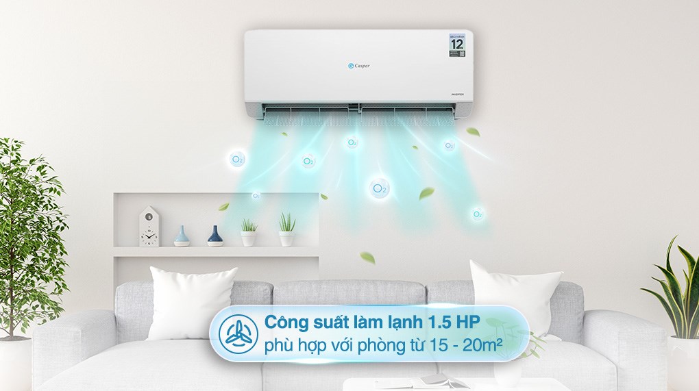 Máy lạnh Casper Inverter 1.5 HP QC-12IS36