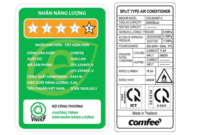 Máy lạnh Comfee Inverter 2.5 HP CFS-25VAFF-V Màu Trắng