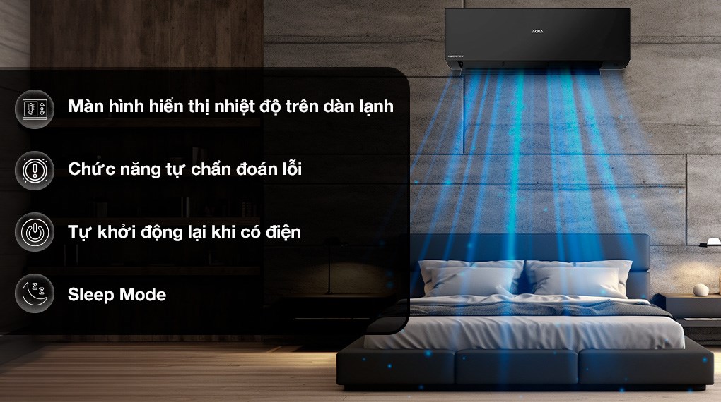 Máy lạnh Aqua Inverter 1 HP AQA-RUV10SAW