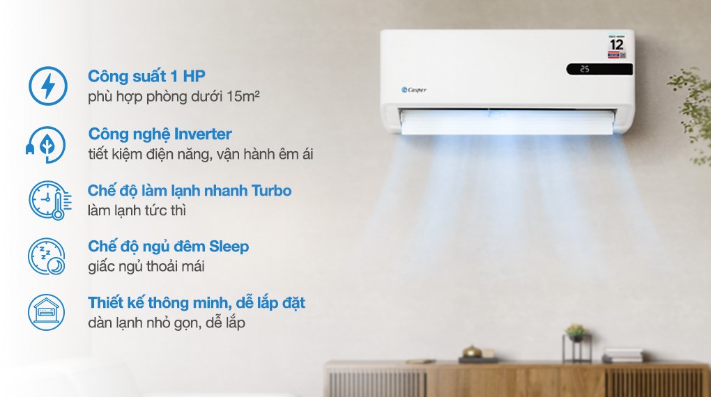 Máy lạnh Casper Inverter 1 HP GC-09IB36