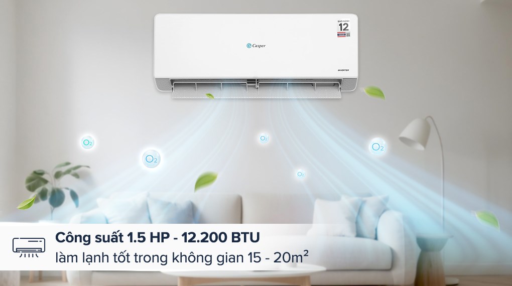 Máy lạnh Casper Inverter 1.5 HP QC-12IU36A