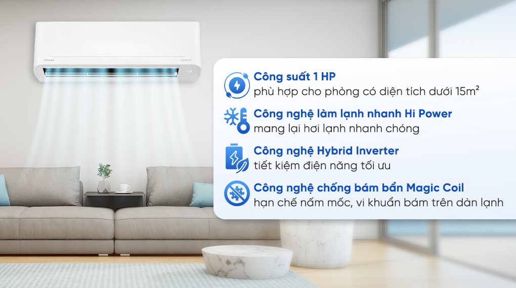 Máy lạnh Toshiba Inverter 1 HP RAS-H10S5KCV2G-V