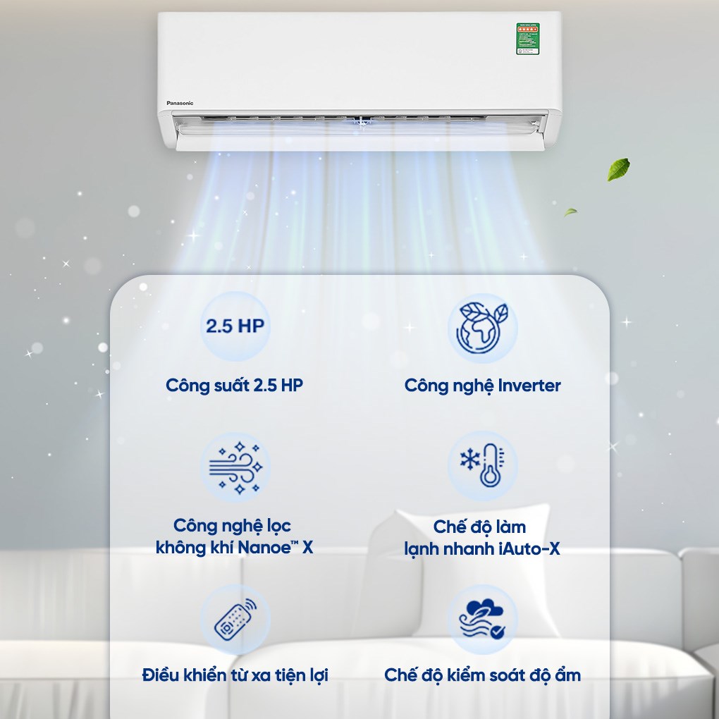 Điều hòa Panasonic Inverter 20800 BTU CU/CS-U24BKH-8