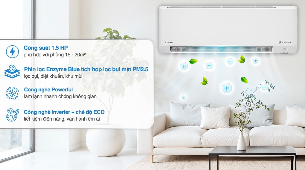 Máy lạnh Daikin Inverter 1.5 HP FTKY35ZVMV
