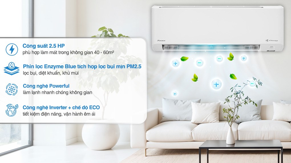 Máy lạnh Daikin Inverter 2.5 HP FTKY60ZVMV