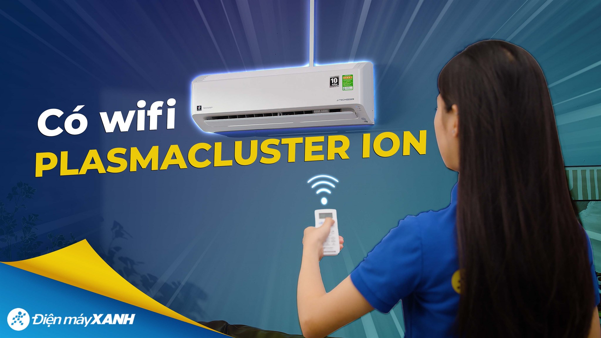 Điều hòa Sharp Inverter 9000 BTU AH-XP10CHW