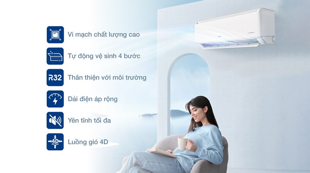 Máy lạnh AUX Inverter 1 HP AW10CDA4DI-5VN