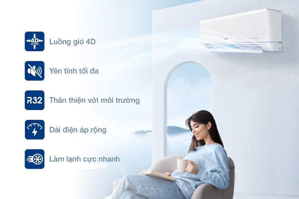 Máy lạnh AUX Inverter 1 HP AW10CAA4DI-3VN