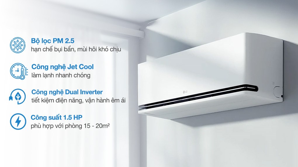Máy lạnh 2 chiều LG Inverter 1.5 HP IDH12M1