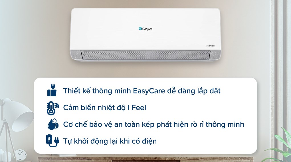 Máy lạnh 2 chiều Casper Inverter 1.5 HP QH-12IU36A