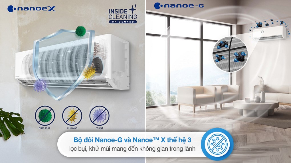 Máy lạnh 2 chiều Panasonic Inverter 1.5 HP CU/CS-XZ12BKH-8