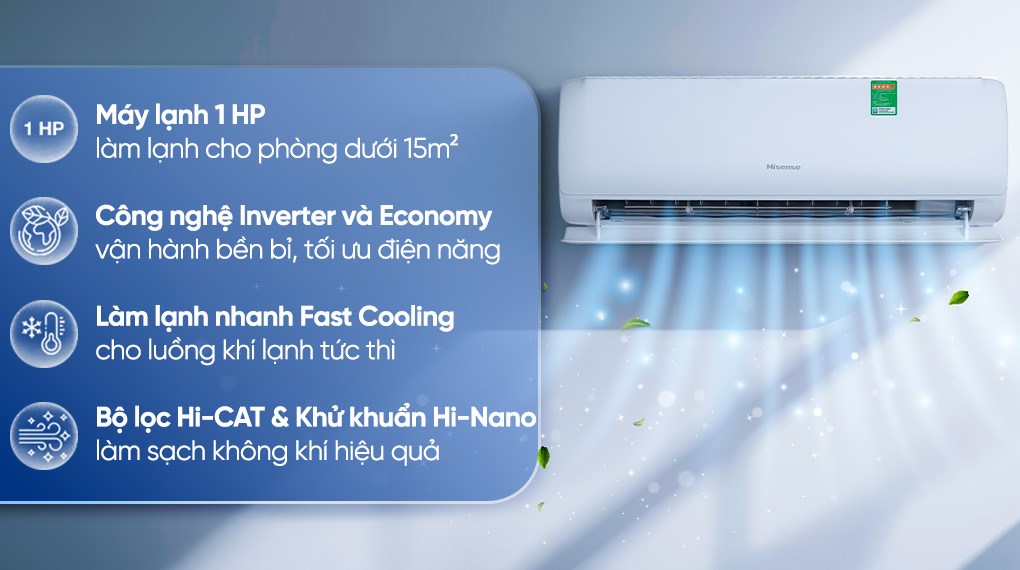 Máy lạnh Hisense Inverter 1 HP AS-10TR4RGUUA00