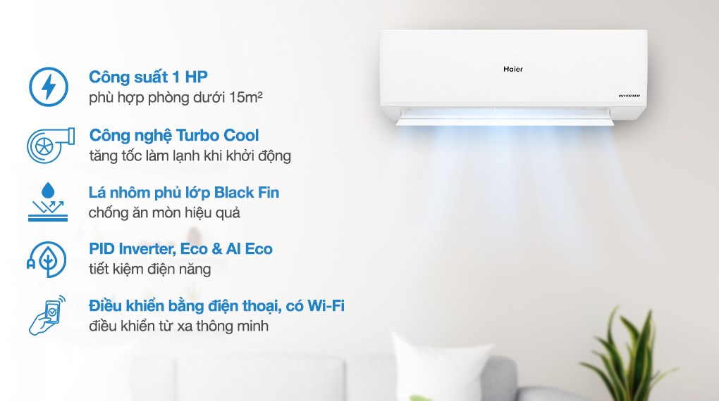 Máy lạnh Haier Inverter 1 HP HR-10VQI