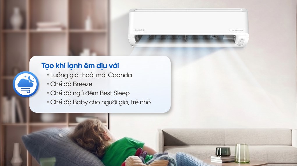 Máy lạnh Sharp Inverter 1.5 HP AH-X13DEW