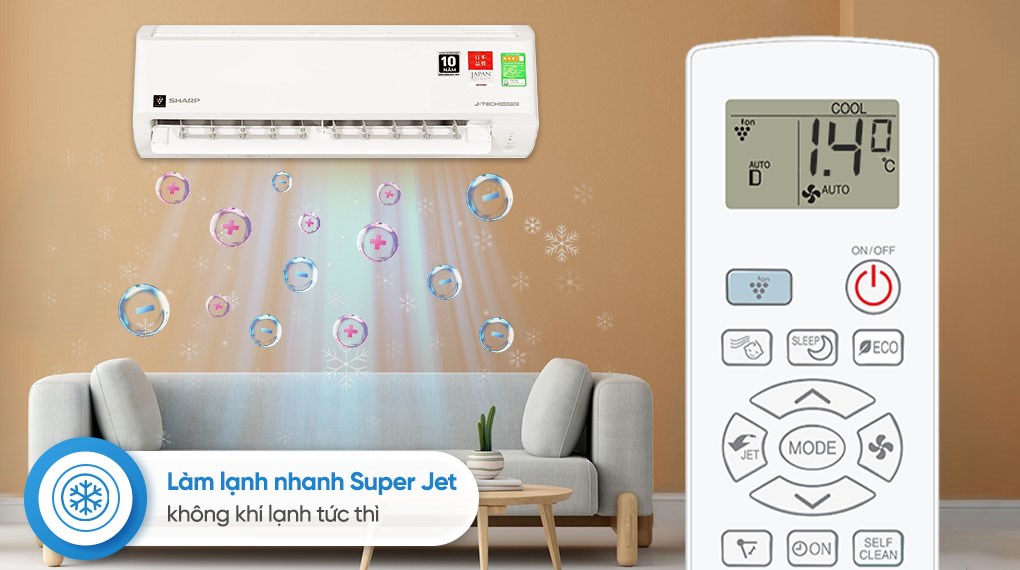 Máy lạnh Sharp Inverter 1 HP AH-XP10DSW