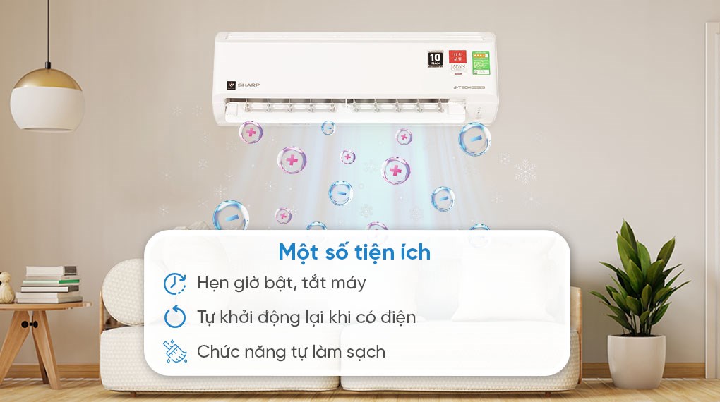 Máy lạnh Sharp Inverter 1 HP AH-XP10DSW