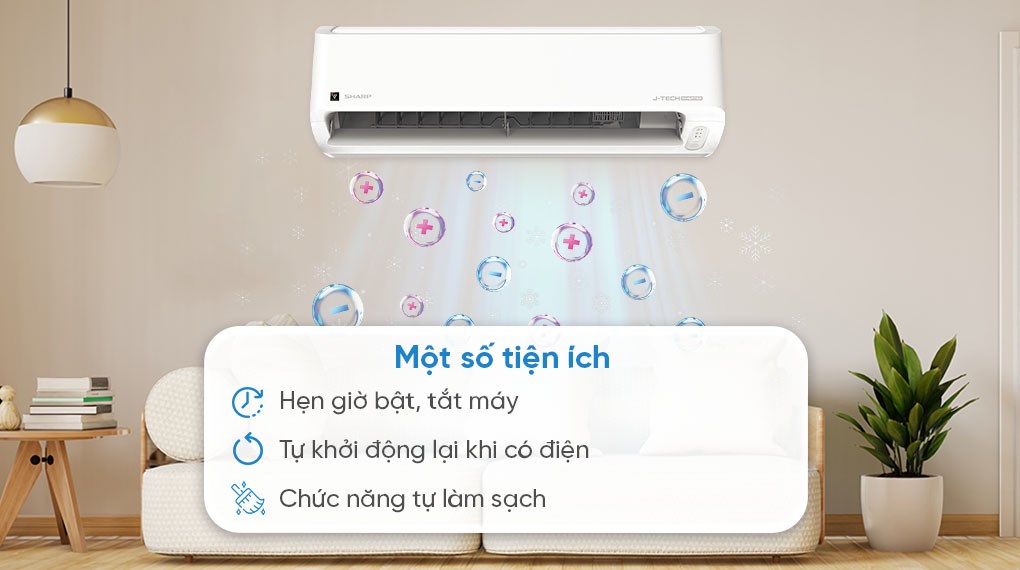 Máy lạnh Sharp Inverter 1.5 HP AH-XP13DSW