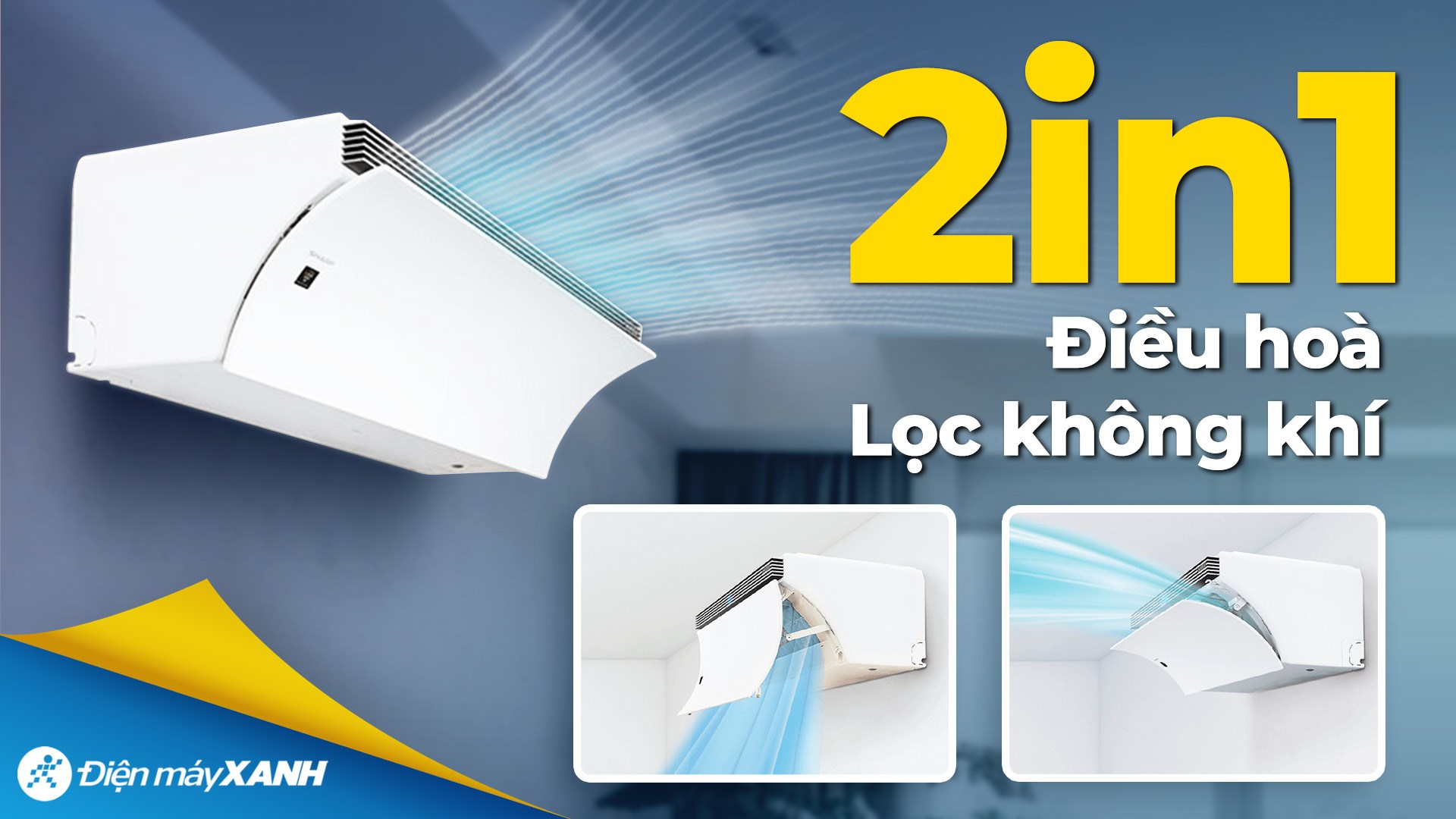 Máy lạnh Sharp Airest Inverter 1.5 HP AH-XP13DPW