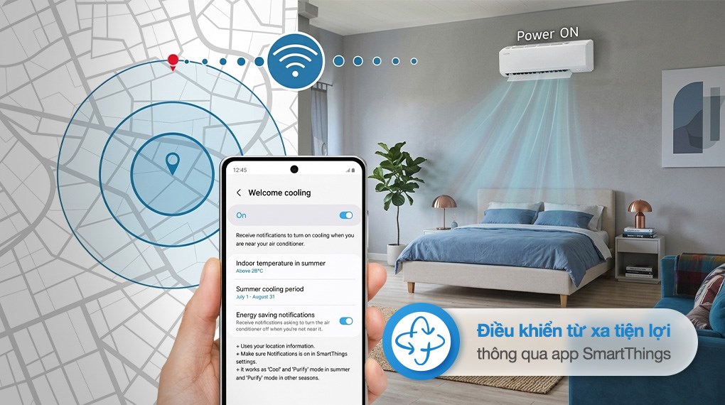 Điều hòa Samsung Inverter 9000 BTU AR50H10D1BHNSV