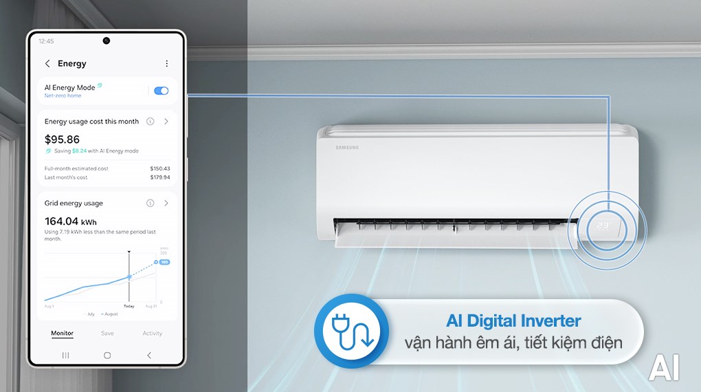 Điều hòa Samsung Inverter 12000 BTU AR50H13D1BHNSV
