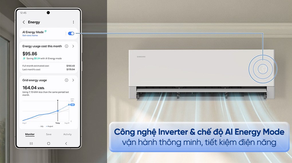 Máy lạnh Samsung Wind-Free Inverter 2.5 HP AR70H24D1CWNSV