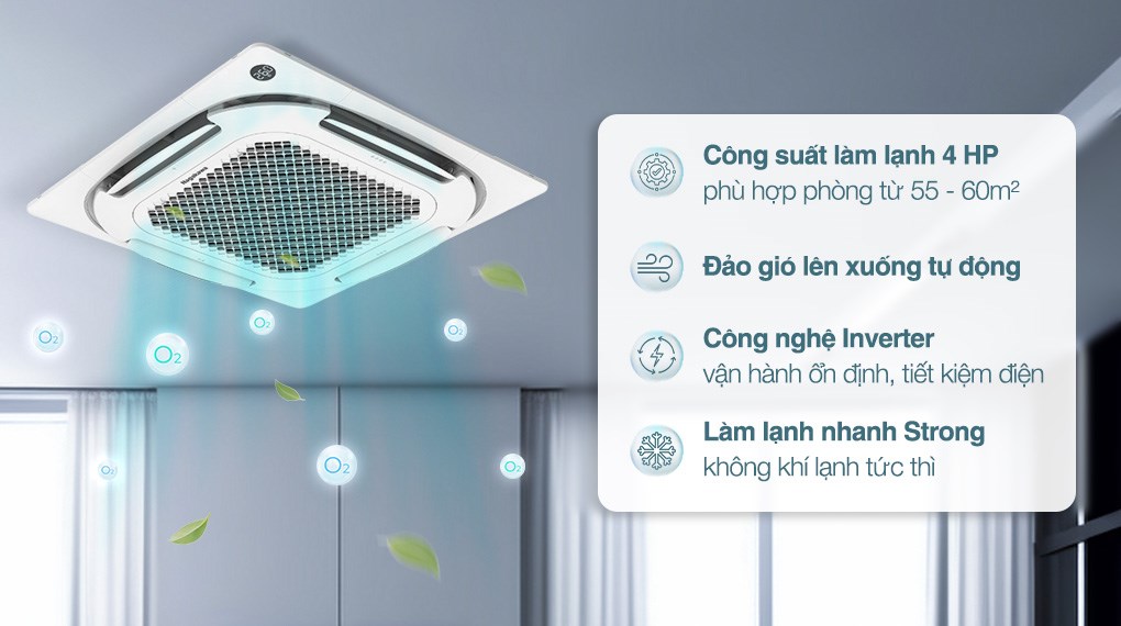 Máy lạnh âm trần Nagakawa Inverter 4 HP NIT-C36R2U35 (3 pha)