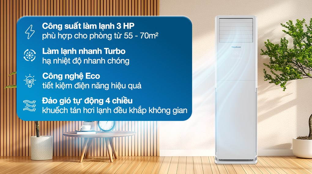 Điều hòa tủ đứng Nagakawa 28000 BTU NP-C28R1K58