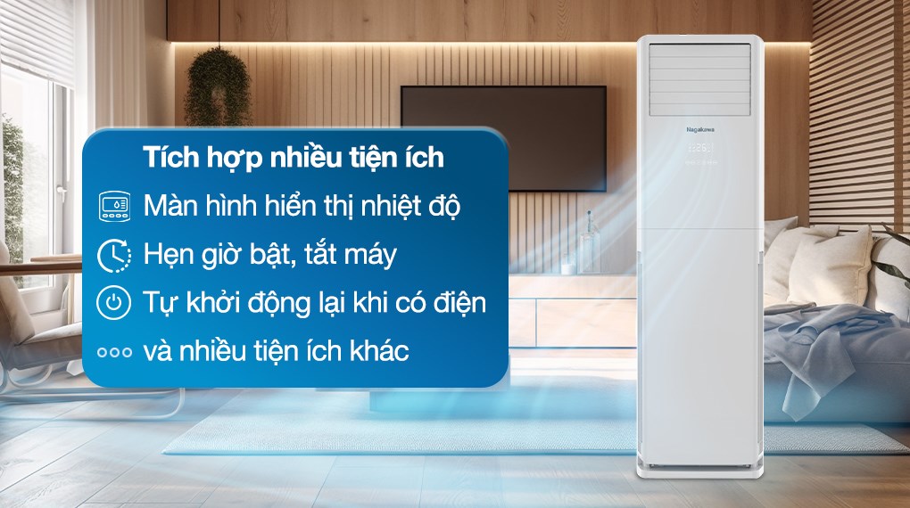 Điều hòa tủ đứng Nagakawa 28000 BTU NP-C28R1K58