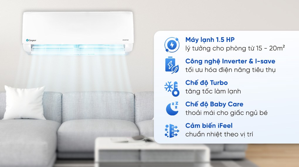 Điều hòa Casper Inverter 12000 BTU JC-12IU36X