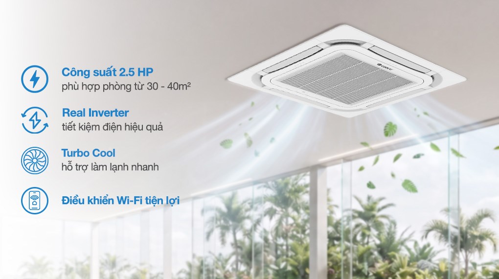 Máy lạnh âm trần Gree Inverter 2.5 HP GCC24S6I-GMC24S6I