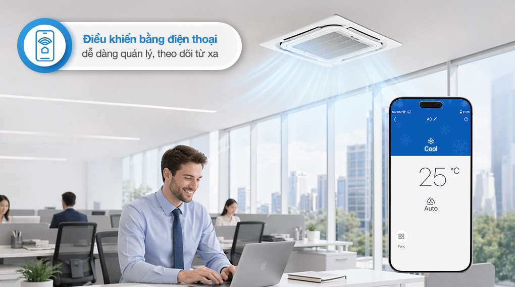 Máy lạnh âm trần Gree Inverter 2.5 HP GCC24S6I-GMC24S6I