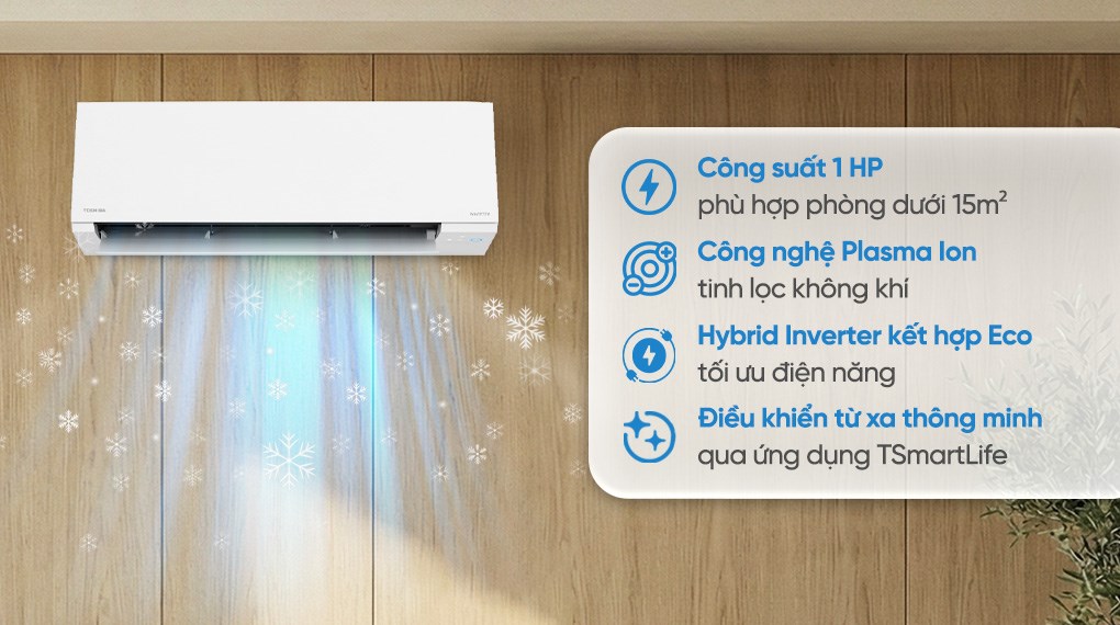 Máy lạnh Toshiba Inverter 1 HP RAS-H10F2KCVSG-V