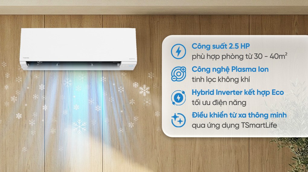 Máy lạnh Toshiba Inverter 2.5 HP RAS-H24F2KCVSG-V