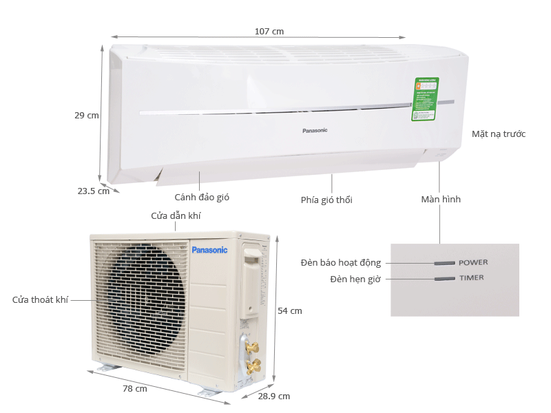 Máy lạnh Panasonic CU/CS-KC12PKH 1.5 Hp