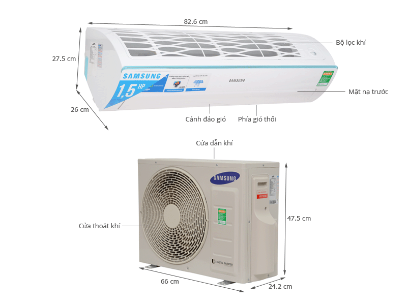 Máy lạnh Samsung AR12HCFSSURNSV 1.5 Hp