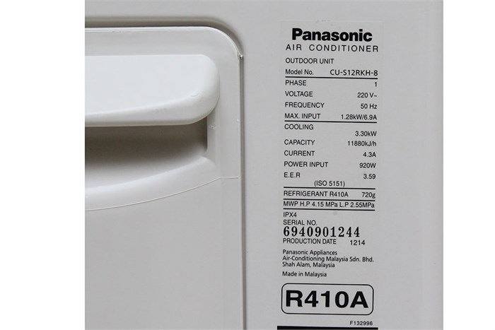 Điều hòa Panasonic Inverter 11300 BTU CU/CS-S12RKH-8 Màu Trắng