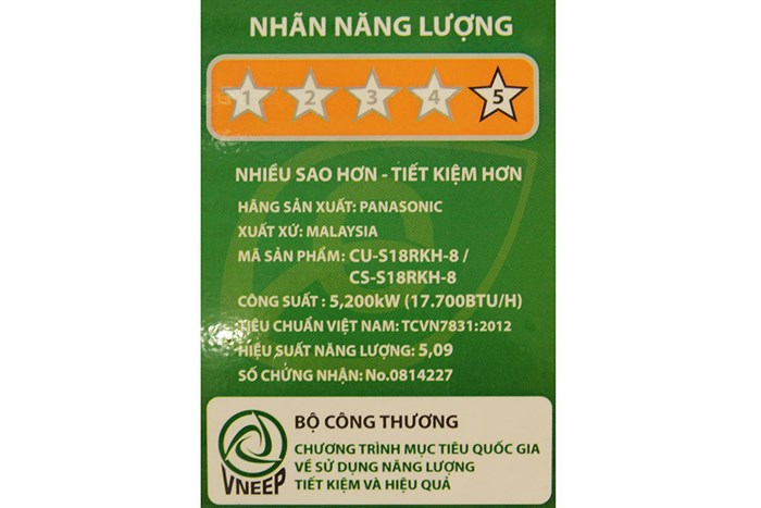Máy lạnh Panasonic Inverter 2 HP CU/CS-S18RKH-8 Màu Trắng