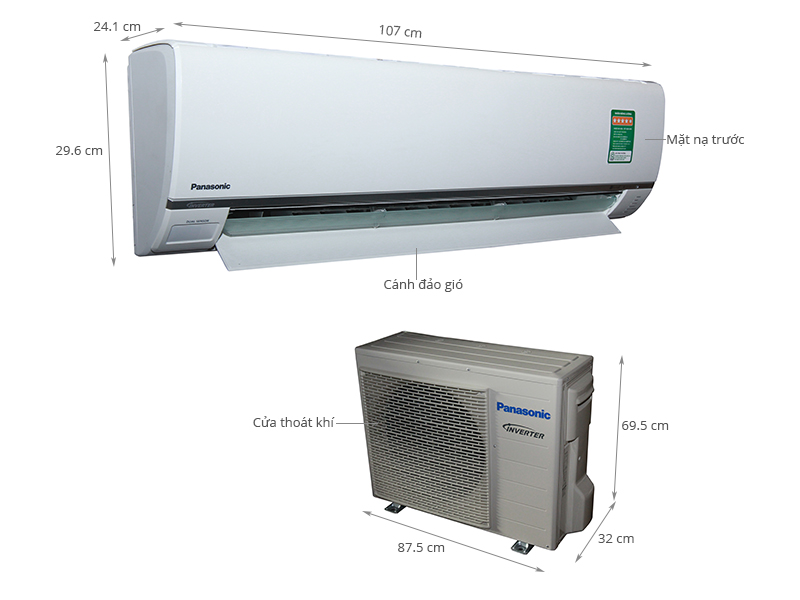 Điều hòa Panasonic Inverter 23900 BTU CU/CS-S24RKH-8