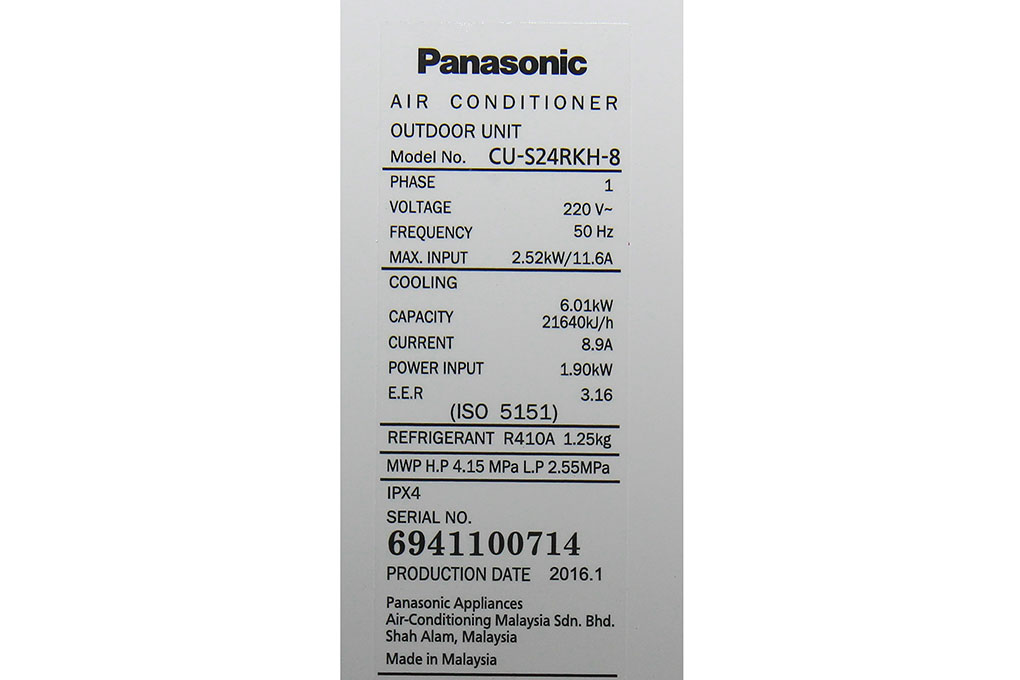 Điều hòa Panasonic Inverter 23900 BTU CU/CS-S24RKH-8 - 12