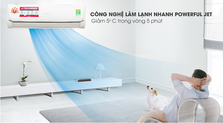 Làm lạnh nhanh - Máy lạnh Sharp Inverter 12000 BTU AH-X12SEW