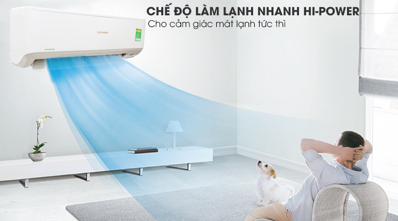 Làm lạnh nhanh - Máy lạnh Mitsubishi Heavy Inverter 1.5 HP SRK13YN-S5