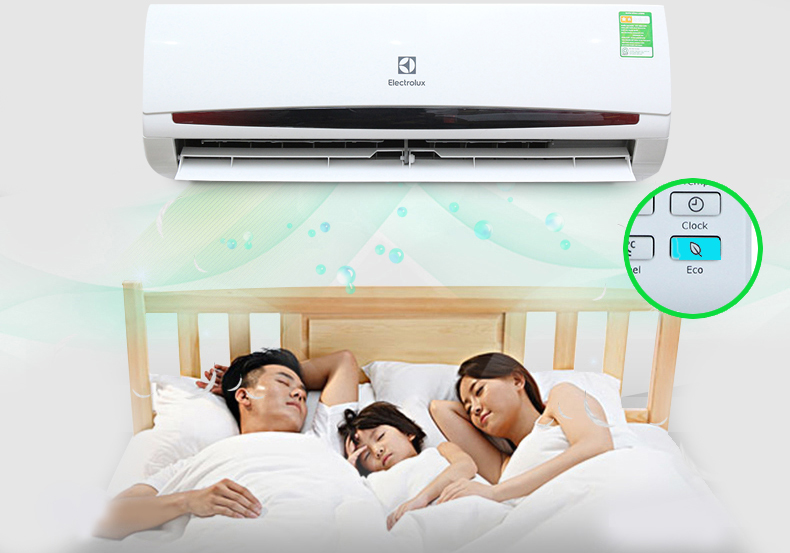 Chế độ Eco vận hành khi ngủ trên máy lạnh Electrolux 1 HP