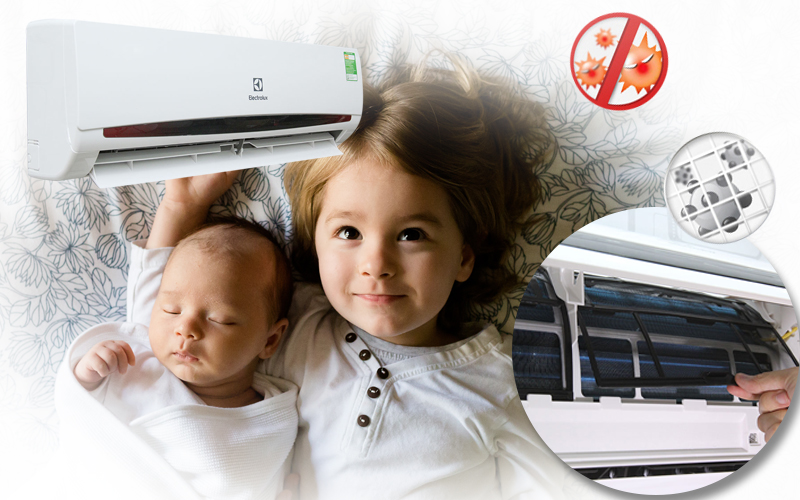Với bộ lọc HD kháng khuẩn, điều hòa Electrolux 1.5 HP ESM12CRF-D4 sẽ lọc sạch sẽ bụi bẩn và vi khuẩn Với bộ lọc HD kháng khuẩn, điều hòa Electrolux 1.5 HP ESM12CRF-D4 sẽ lọc sạch sẽ bụi bẩn và vi khuẩn
