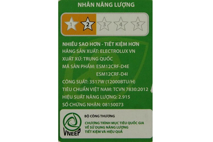 Máy lạnh Electrolux 1.5 HP ESM12CRF-D4 Màu Trắng