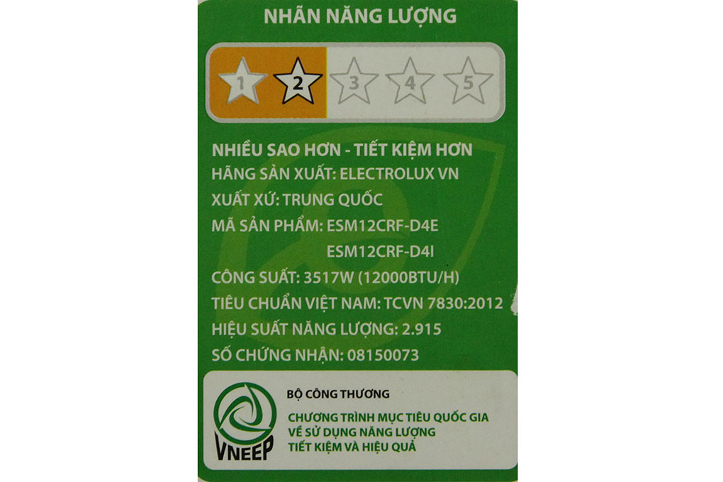 Máy lạnh Electrolux 1.5 HP ESM12CRF-D4 Màu Trắng