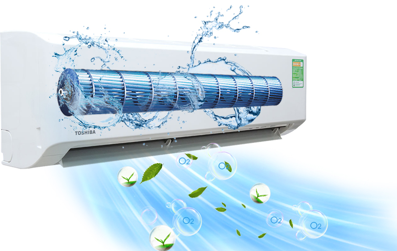 Chức năng làm sạch tự động của điều hòa Toshiba 1 HP RAS-H10S3KS-V khá tiên tiến