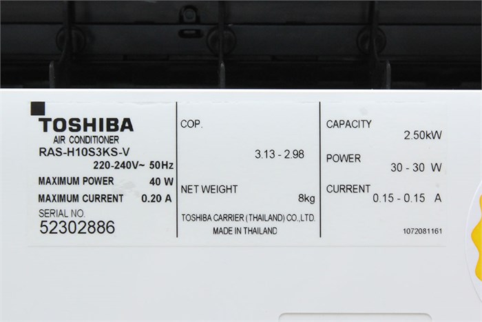 Máy lạnh Toshiba 1 HP RAS-H10S3KS-V Màu Trắng
