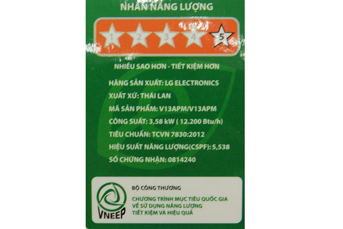 Máy lạnh LG 1.5 HP V13APM Màu Trắng