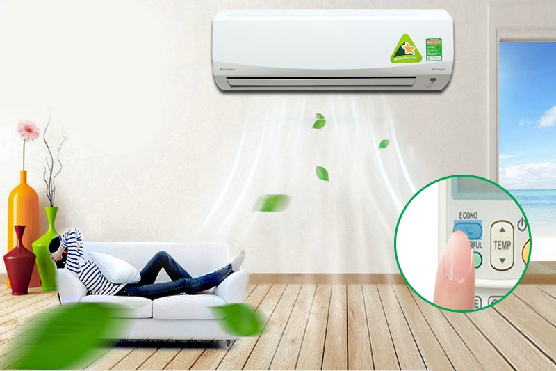 Máy lạnh Daikin FTKC25PVMV có chế độ Econo, hỗ trợ thêm khả năng tiết kiệm điện